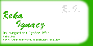 reka ignacz business card